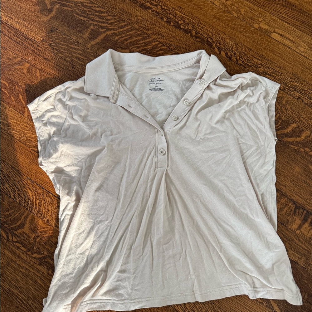 Banana Republic Cream Button Down Shirt